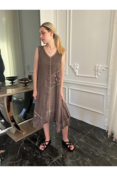 Bohemian Women's Organic Cotton Sleeveless Long Authentic Dress