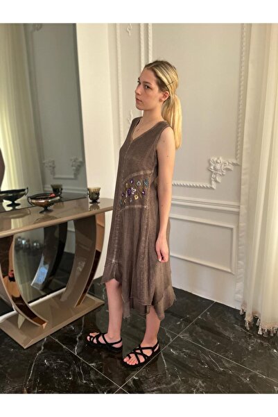 Bohemian Women's Organic Cotton Sleeveless Long Authentic Dress