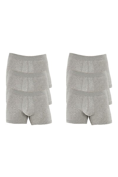 GÜLSER UNDERWEAR Muške sive pamučne udobne bokserice - opuštenog kroja