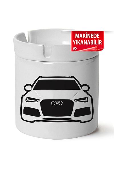 Çakilap Audi RS6 Printed Porcelain Horseshoe Ashtray - Kl-Otmbl-Audi