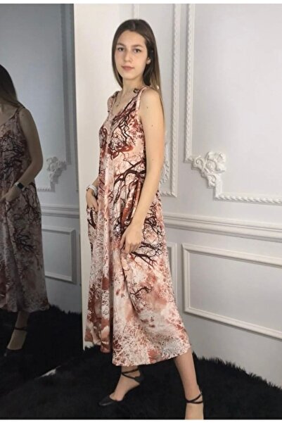 Bohemian Women's Cinnamon Natural Bohemian Jumpsuit with Adjustable Straps