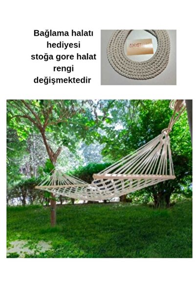 İpek Çift Kişilik Tek Kat  Makrome  Hamak