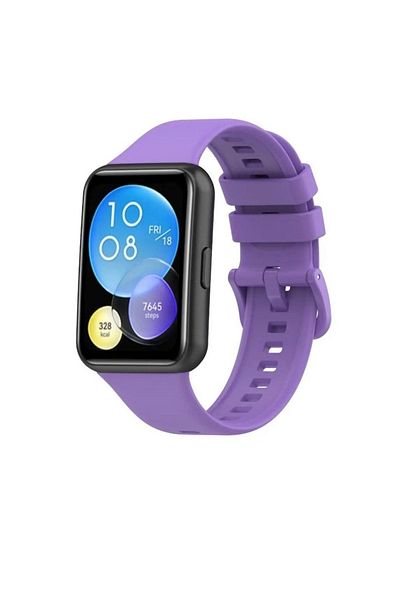 Nezih Case سوار سيليكون جل رياضي متوافق مع ساعة Huawei Watch Fit 2 أرجواني