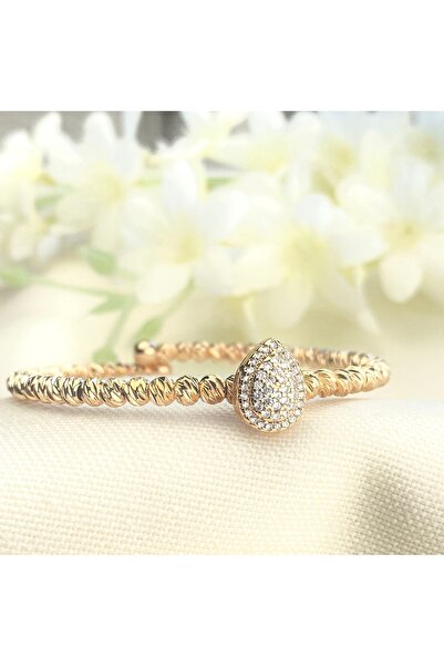 Kyver سوار دوريكا المرن على شكل قطرة وردي 19 سم