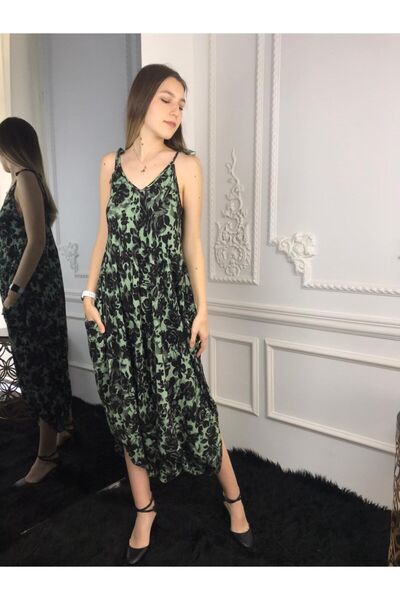 Bohemian Women's Mint Natural Bohemian Jumpsuit with Adjustable Straps