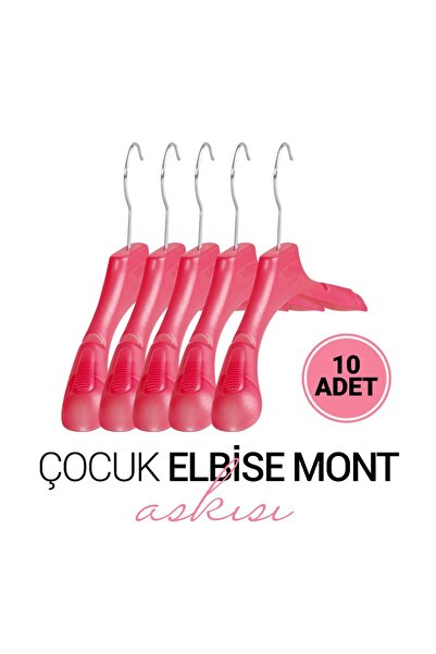 DEKOHOP Çocuk Elbise Mont Askısı 10 Adet Paketli 30 Cm Çocuk Askı