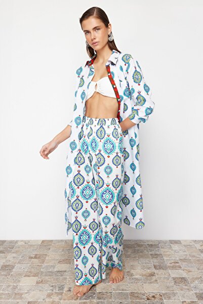 Trendyol Collection Kimono și caftan de plajă cu modele etnice - TBESS21KM0010
