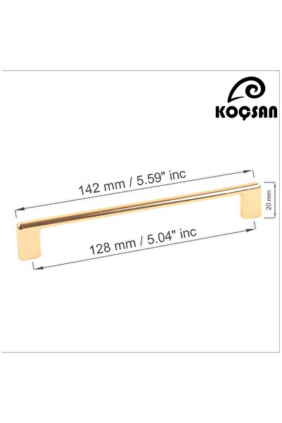 KOÇSAN Mâner delicat din aur de 128 mm Mâner de lux pentru mobilier de bucătărie de țară