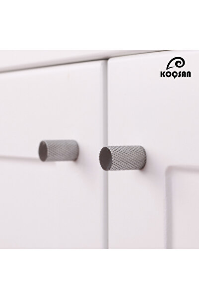 KOÇSAN Slim Chrome Button Handle Luxury Country Kitchen Furniture Cabinet Drawer Handle