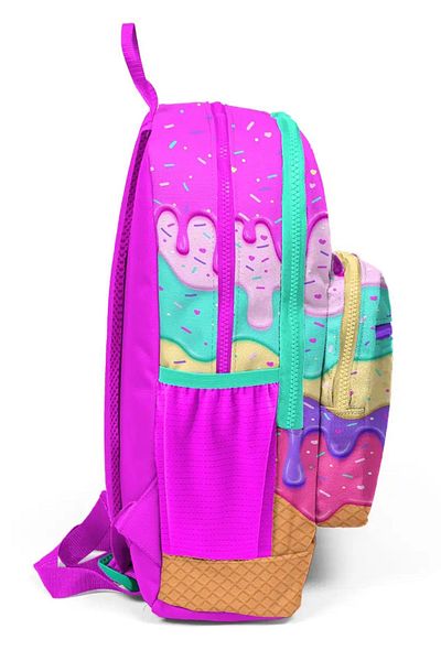ELATAE Ice Cream Patterned Multicolored School Backpack 23731