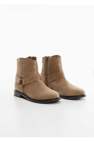 MANGO Kids Kožená bota