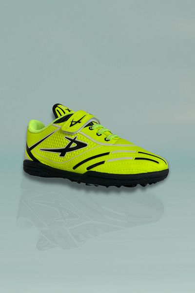 Moricha Adolescenți băieți talpă neagră cu modele colorate pantofi de fotbal Astroturf pantofi de fotbal