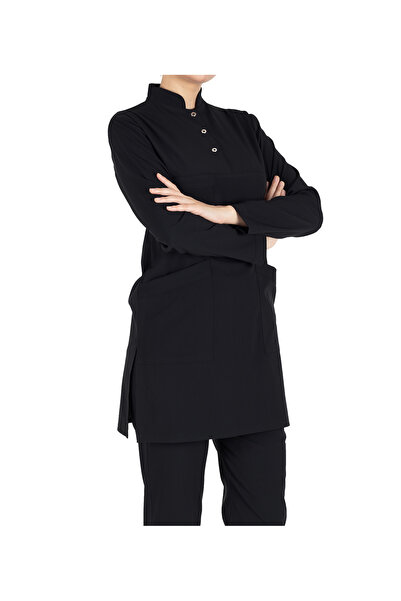 önlüknoktası Lycra Long Hijab Doctor Nurse Jersey Judge Collar Single Top