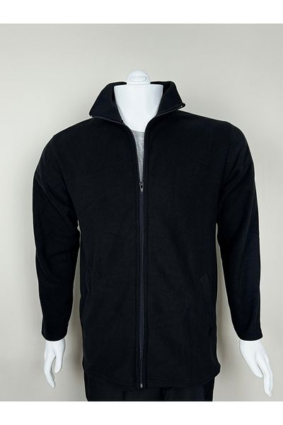 ADALILAR İŞ ELBİSELERİ Παλτό Fleece με φερμουάρ και 2 πλαϊνές τσέπες (ΜΑΥΡΟ)