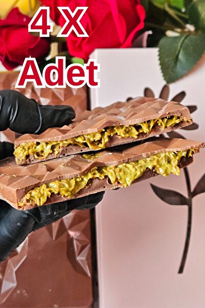 ksana choco 4 Adet Belçika Çikolatası: Kıtır Kadayıflı Ve %70 Antep Fıstığı E...