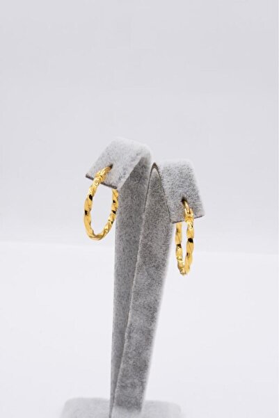 latif kuyumcu 22 Ayar Altın Küpe Halat Burgu Model Kadın Küpe LKKP1171