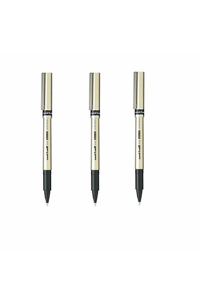UNİ-BALL Uniball Fine Deluxe ( 0.7 ) Roller Pen Black ( 3 Pieces )