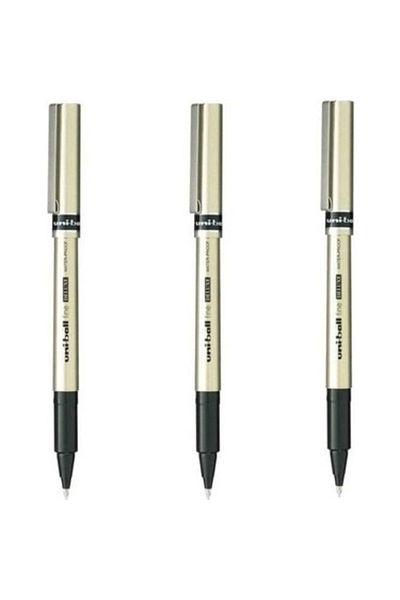 UNİ-BALL Uniball Fine Deluxe ( 0.7 ) Roller Pen Black ( 3 Pieces )