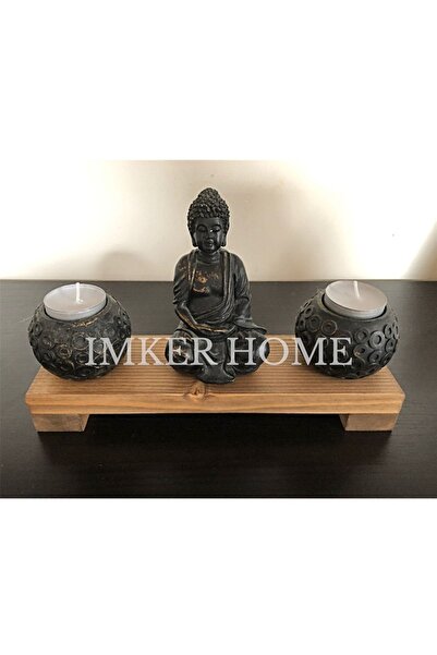 IMKER HOME Ahşap Banyo Düzenleyici Tezgahüstü Organizer Havluluk Makyaj Tuval...