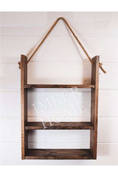 IMKER HOME Banyo Mutfak Düzenleyici Halatlı Duvar Rafı Havluluk Baharatlık So...