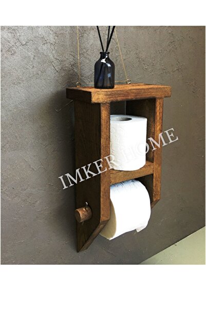 IMKER HOME Otantik Masif Ahşap Dekoratif Tuvalet Kağıtlığı