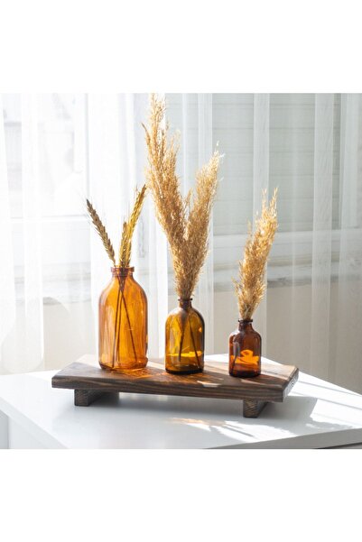 IMKER HOME Dekoratif Ahşap Saksılık Çiçeklik Sukulent Altlığı Ayaklı Yükselti...