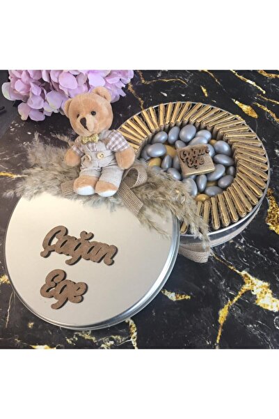 Bebek Çikolatası 50 رجلاً بشريط من القش في صندوق مع دمية دب، شوكولاتة مع زجاج...