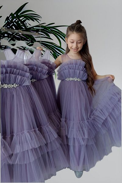 LEON CLUB Girl's Lilac Evening Dress