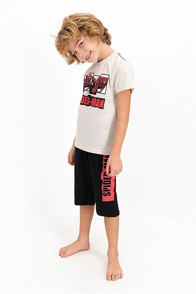 SPIDERMAN D4549-3 Rolypoly Spiderman Capri Pajama Set 3-9 Years Beige