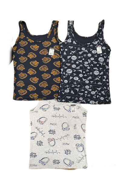 alpmodel 9-12 років Хлопчача майка з принтом - 3 штуки