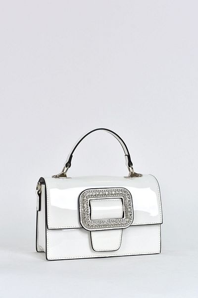 ELATAE Women's Shoulder Strap Patent Leather Evening Dress Daily Handbag 17339