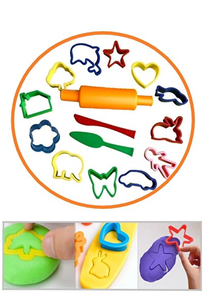 Hyd مجموعة قوالب عجينة اللعب مكونة من 15 قطعة لعبة تعليمية