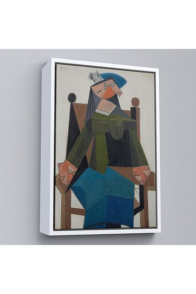 Harita Sepeti Pablo Picasso în cadru - Pictură abstractă de o femeie în scaun-7295