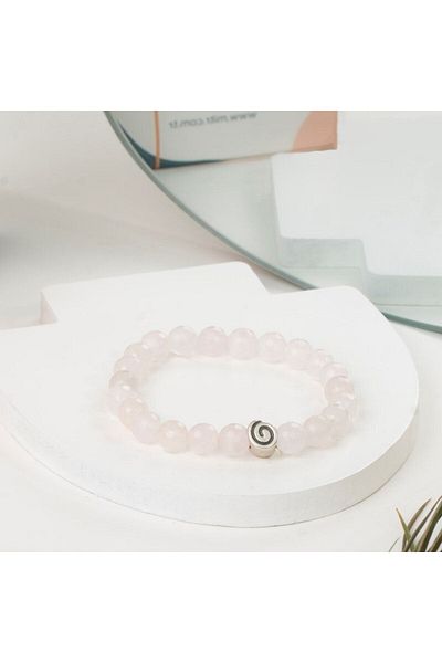 Mitr Pink Quartz Natural Stone Bracelet (Face)