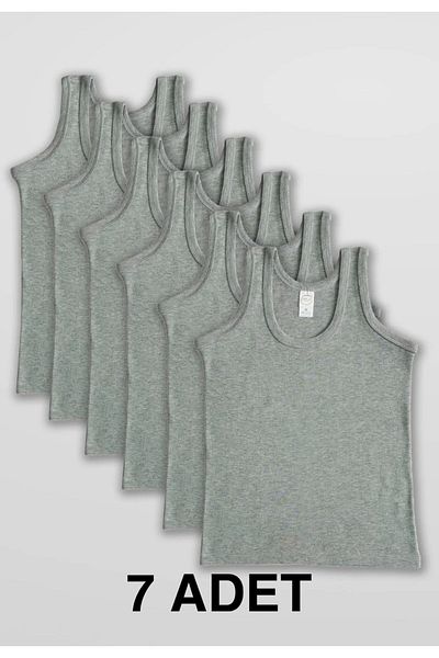 Pi Giyim Set of 7 Gray 3-14 Year Old Children's Undershirt