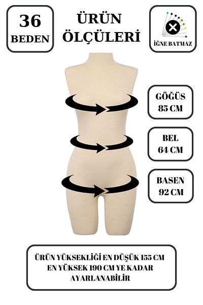 Manken İstanbul 36 Size Pants with Gold Heads and Feet - Wearable Tailor Manikin Showcase Proofing Manikin