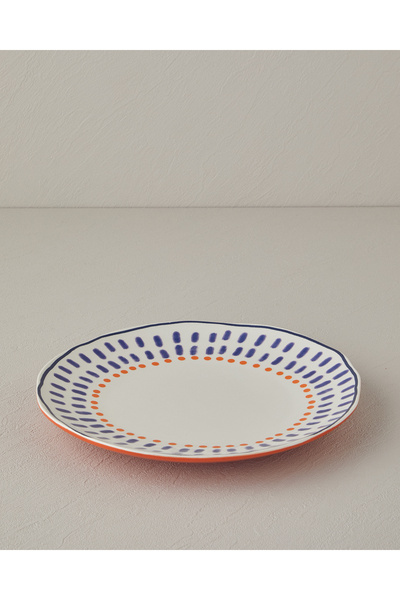 English Home Coachella Zone Stoneware Servis Tabağı Lacivert-Kırmızı