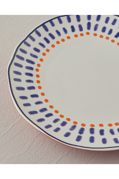 English Home Coachella Zone Stoneware Servis Tabağı Lacivert-Kırmızı