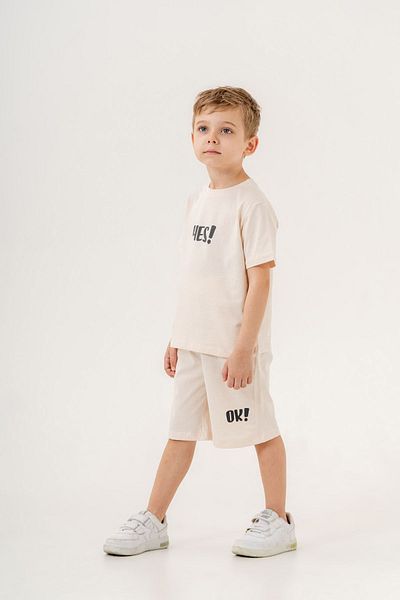 Harika KIDS Baby Boy Crew Neck Combed Cotton Shorts 2-Piece Set