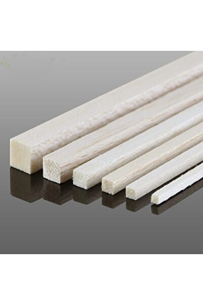 iAhşap (3X3 CM X 100 CM 1 ADET) Kavak Ahşap Çıta Taslak Tahta Blok Ve Kereste