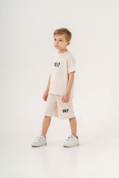 Harika KIDS Baby Boy Crew Neck Combed Cotton Shorts 2-Piece Set