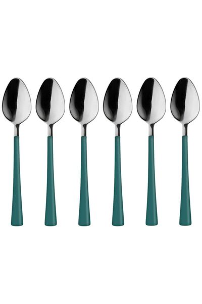 Kitchen Design Lab Gümüş Yeşil Çay Ve Kahve Kaşığı 6 Adet, Kutulu, Paslanmaz ...