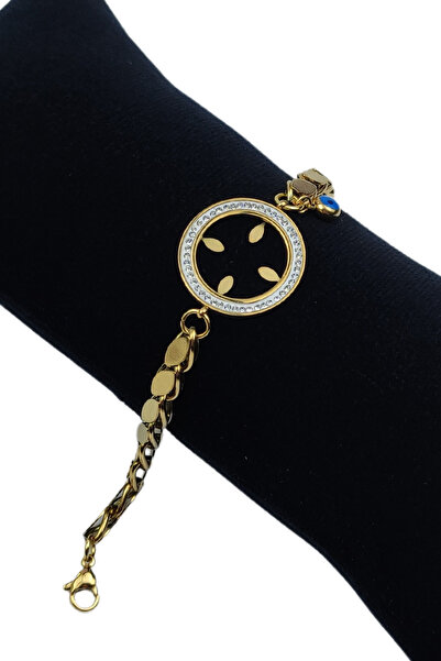 Gloria Accessory Arpa Zincirli Çeyreklik Çelik Bileklik - 316L Paslanmaz Çelik