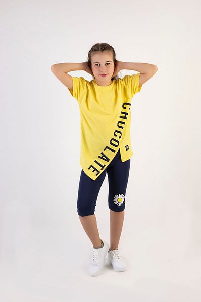 Harika KIDS Κοριτσίστικο εμπριμέ Κάπρι 10-13 ετών Κάτω-Τοπ Σετ