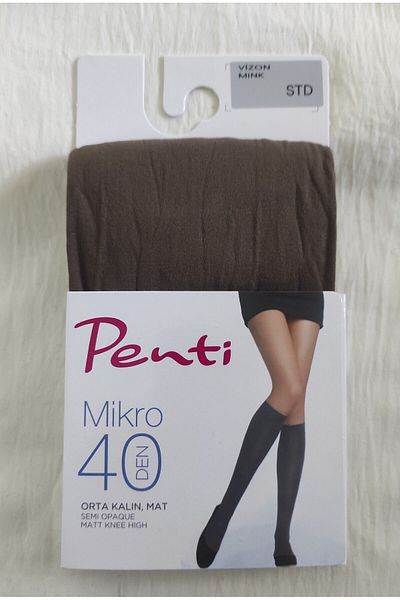 Penti Дамски чорапи - Дамски микро чорапи до коляното, средно дебели, 8 броя