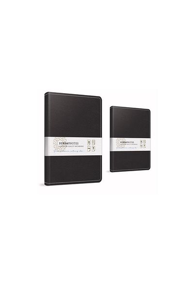 Gıpta Sunday Notes Rope Stitched Leather Cover Notepad 17X24 cm 140 Sheets Lined 6065 (Mixed Color