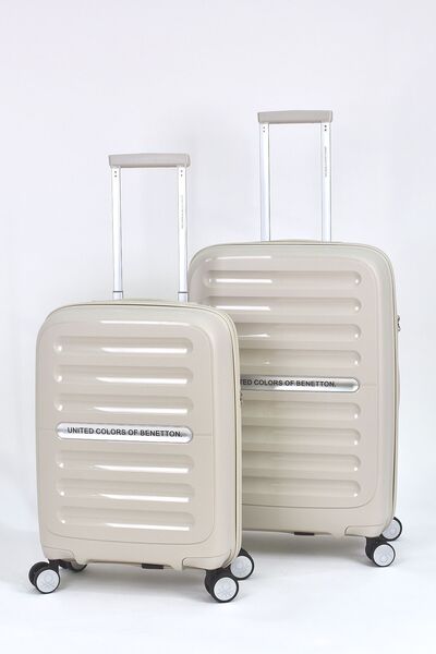United Colors of Benetton Kırılmaz Polipropilen 2'li Valiz Seti Orta Boy - Ka...