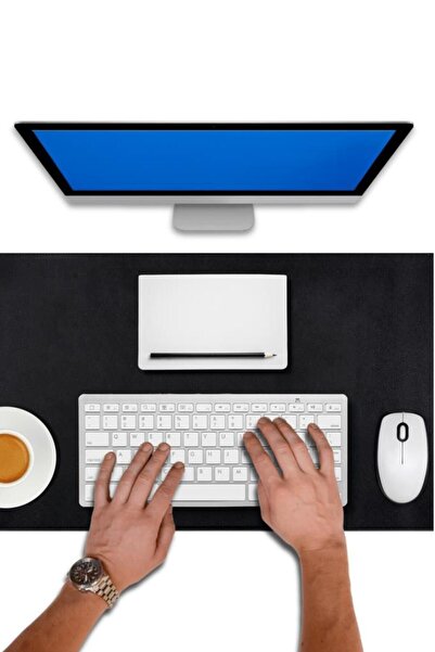 Lord Mountain 70x30 L Black Leather Mouse Pad - Comfortable and Reversible Table Mat Desk Mat