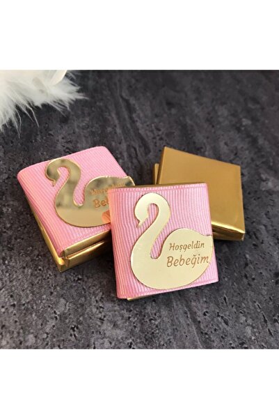 Bebek Çikolatası Aynalı Madlen - 30 Adet Hediyelik Çikolata Hoşgeldin Bebeğim...