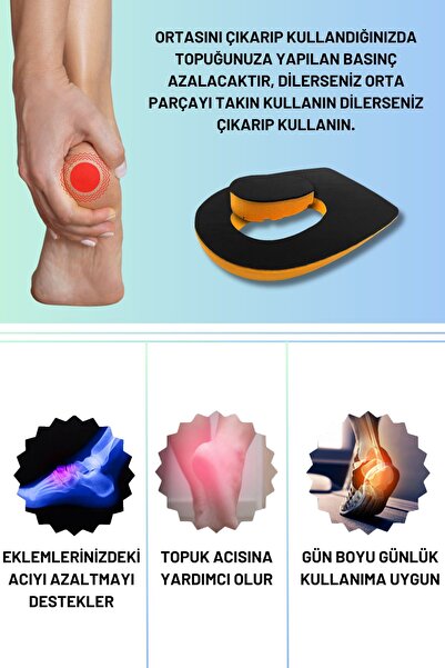 Lord Mountain Heel Relief Deri Topuk Dikeni Tabanlık,Topuk Yumuşatıcı İç Taban,Gizli Topuk Dikeni Tabanlık, Siyah